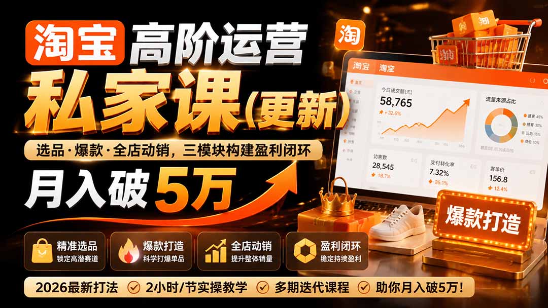淘宝高阶运营私家课(更新26年-橙心云网创