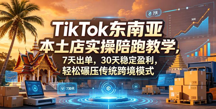 TikTok东南亚本土店实操陪跑教学,7天出单,30天稳定盈利,轻松碾压传统跨境模式(更新0819)-橙心云网创