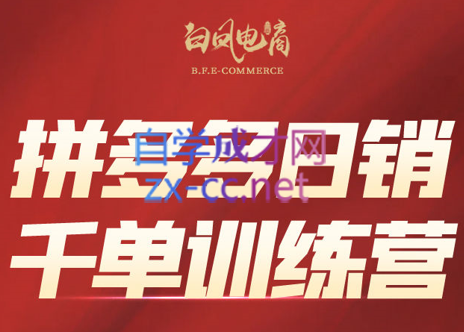 白凤电商·拼多多日销千单训练营(更新8月)-橙心云网创