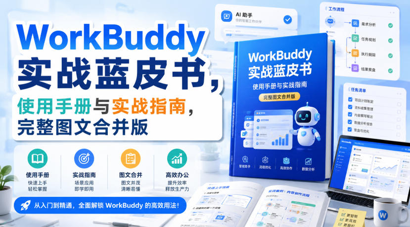 WorkBuddy实战蓝皮书,使用手册与实战指南,完整图文合并版-橙心云网创