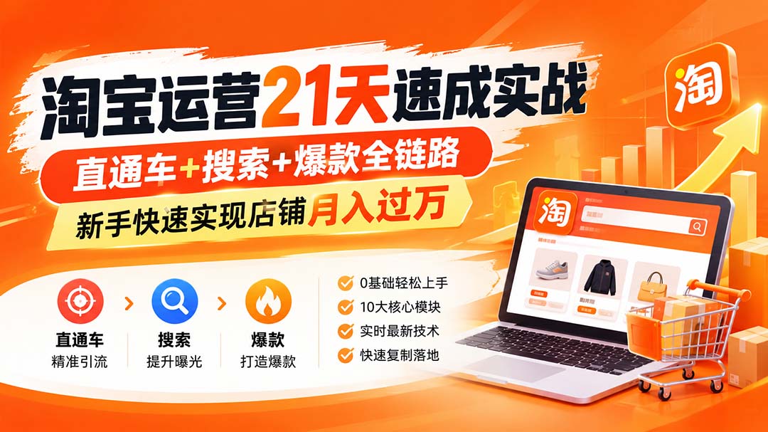 淘宝运营21天速成实战(更新8月-橙心云网创