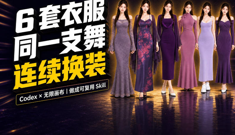 同一支舞,6套衣服按顺序切换:我把服装换装视频做成了一个Skill-橙心云网创