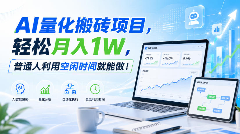 AI量化搬砖项目,轻松月入1W,新手小白也能直接入局!-橙心云网创