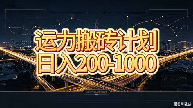运力搬砖,风口项目。当日收益稳定200-1000。 每天仅需一小时,新人轻松上手。-橙心云网创