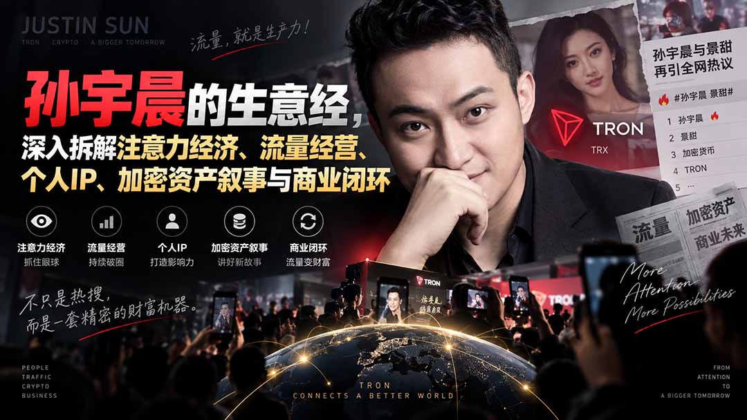 某星球精华文章——孙宇晨的生意经,深入拆解注意力经济、流量经营、个人IP、加密资产叙事与商业闭环-橙心云网创