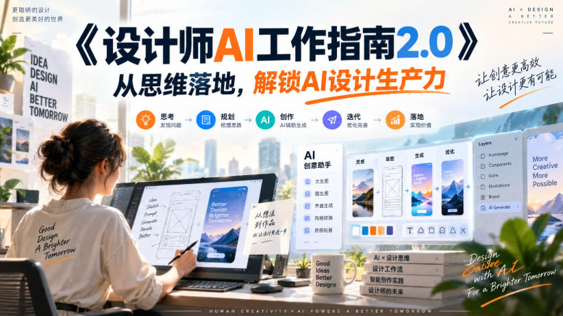 《设计师AI工作指南2.0》从思维落地-无水印,解锁AI设计生产力-橙心云网创