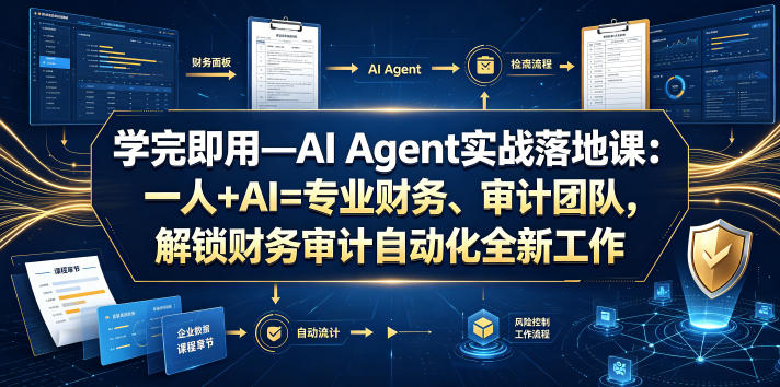 学完即用—AI Agent实战落地课：一人+AI=专业财务、审计团队，解锁财务审计自动化全新工作模式(更新0924)-橙心云网创